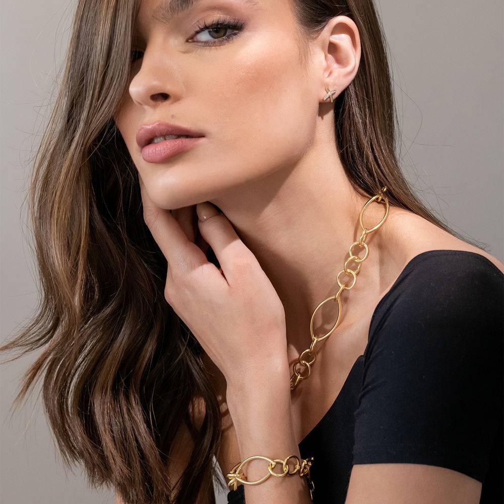 Reyna Link Chain Necklace - Gold Plating-3 product photo