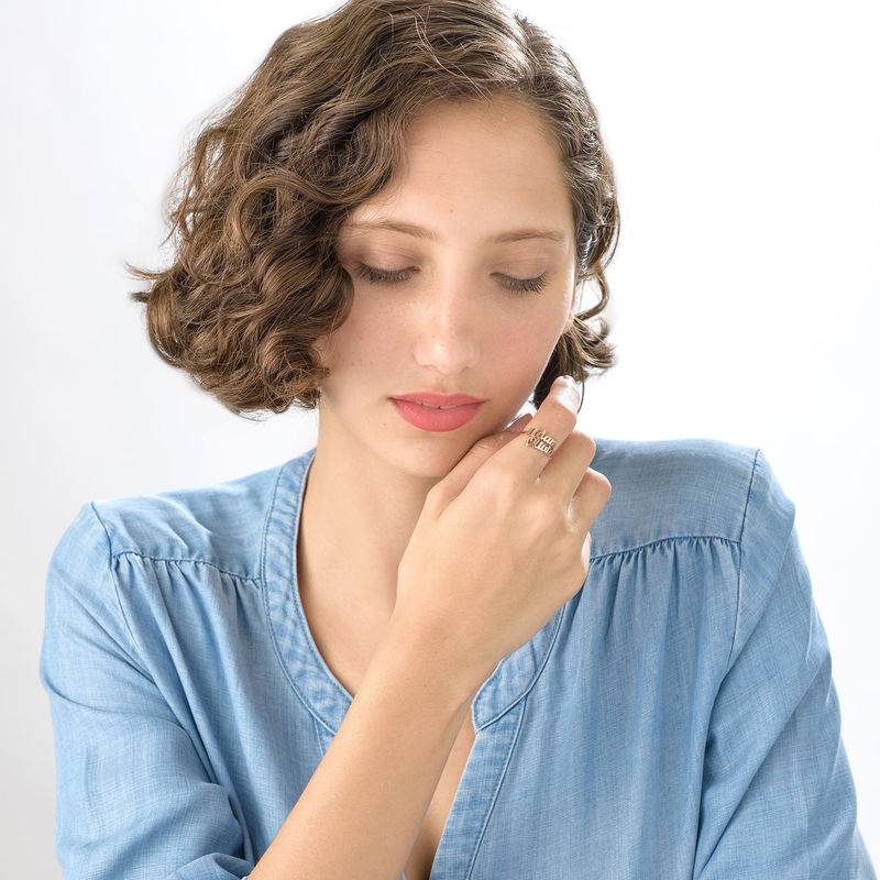 Two is Better Than One Name Ring - Rose Gold Plated-4 product photo